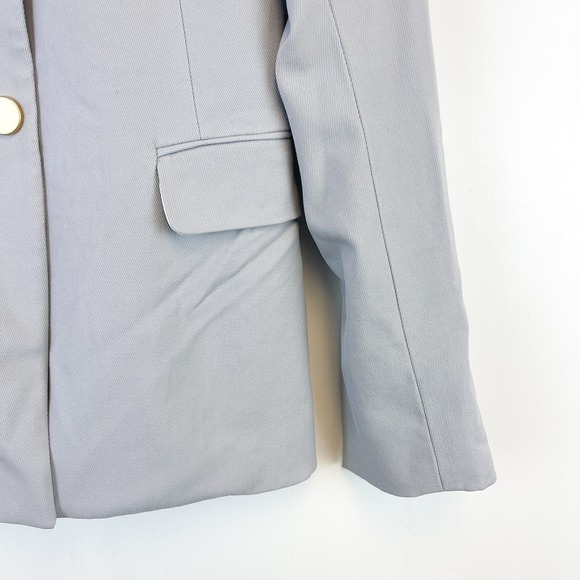 Argent Womens Size 4 Blazer Jacket Virgin Fleece Wool Stretch Gray - Picture 3 of 10